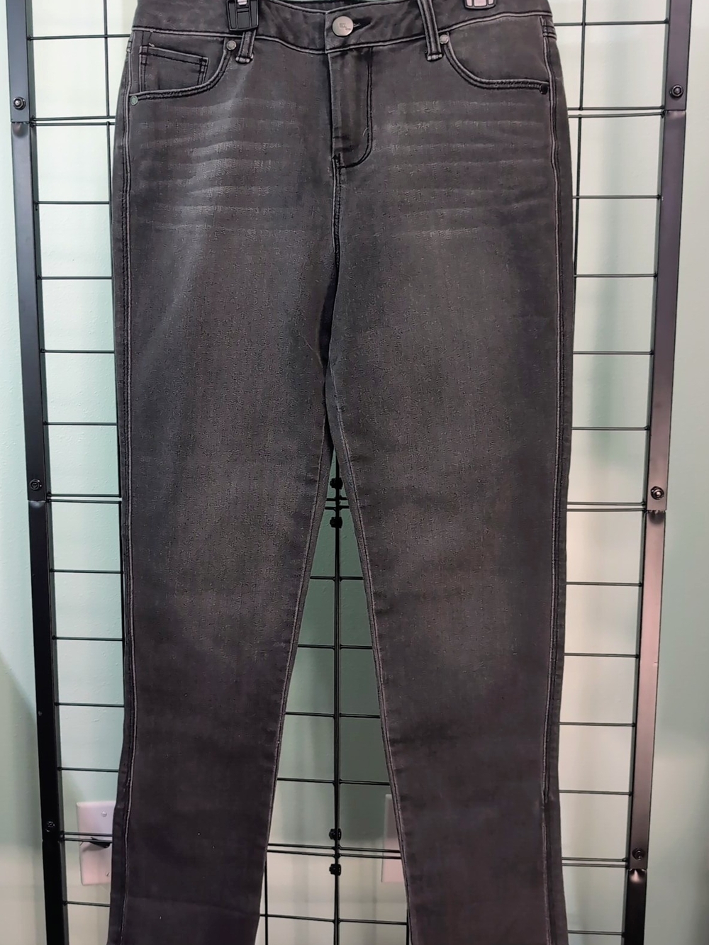 1822 Denim Women’s Ankle Skinny Jeans Size 6P 28P Black Gray NWT Petite